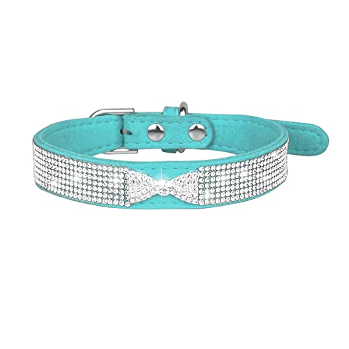 Bbmmayy Niedliches Hundehalsband mit glitzernden Strasssteinen, ausgefallene Kristall-Diamant-Glitzer, hübsches Juwel, weiche Katzenhalsbänder für kleine, mittelgroße und große Rassen, Mädchen, Bbmmayy Niedliches Hundehalsband mit glitzernden Strasssteinen, ausgefallene Kristall-Diamant-Glitzer, hübsches Juwel, weiche Katzenhalsbänder für kleine, mittelgroße und große Rassen, Mädchen, von Bbmmayy