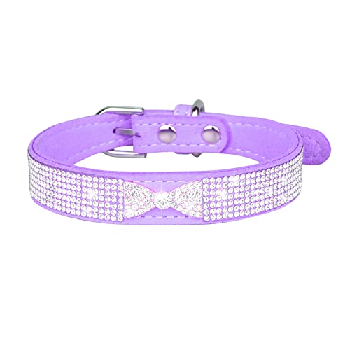 Bbmmayy Niedliches Hundehalsband mit glitzernden Strasssteinen, ausgefallene Kristall-Diamant-Glitzer, hübsches Schmuckstück, weiche Katzenhalsbänder für kleine, mittelgroße und große Rassen, Mädchen, Bbmmayy Niedliches Hundehalsband mit glitzernden Strasssteinen, ausgefallene Kristall-Diamant-Glitzer, hübsches Schmuckstück, weiche Katzenhalsbänder für kleine, mittelgroße und große Rassen, Mädchen, von Bbmmayy