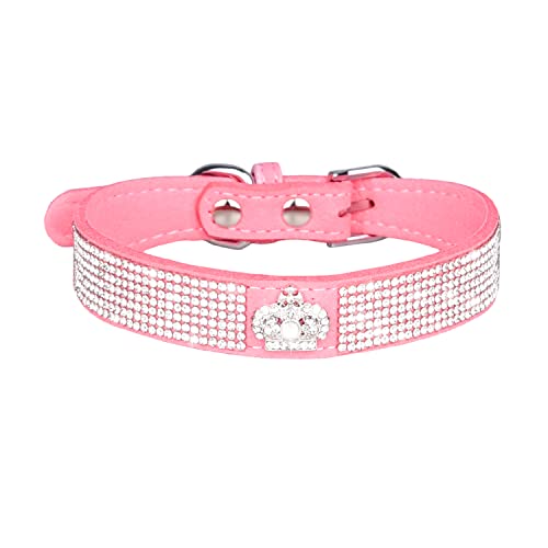 Bbmmayy Niedliches Hundehalsband mit glitzernden Strasssteinen, ausgefallene Kristall-Diamant-Glitzer, hübsches Schmuckstück, weiche Katzenhalsbänder für kleine, mittelgroße und große Rassen, Mädchen, Bbmmayy Niedliches Hundehalsband mit glitzernden Strasssteinen, ausgefallene Kristall-Diamant-Glitzer, hübsches Schmuckstück, weiche Katzenhalsbänder für kleine, mittelgroße und große Rassen, Mädchen, von Bbmmayy