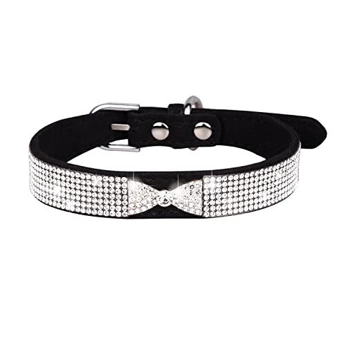 Bbmmayy Niedliches Hundehalsband mit glitzernden Strasssteinen, ausgefallene Kristall-Diamant-Glitzer, hübsches Schmuckstück, weiche Katzenhalsbänder für kleine, mittelgroße und große Rassen, Mädchen, Bbmmayy Niedliches Hundehalsband mit glitzernden Strasssteinen, ausgefallene Kristall-Diamant-Glitzer, hübsches Schmuckstück, weiche Katzenhalsbänder für kleine, mittelgroße und große Rassen, Mädchen, von Bbmmayy
