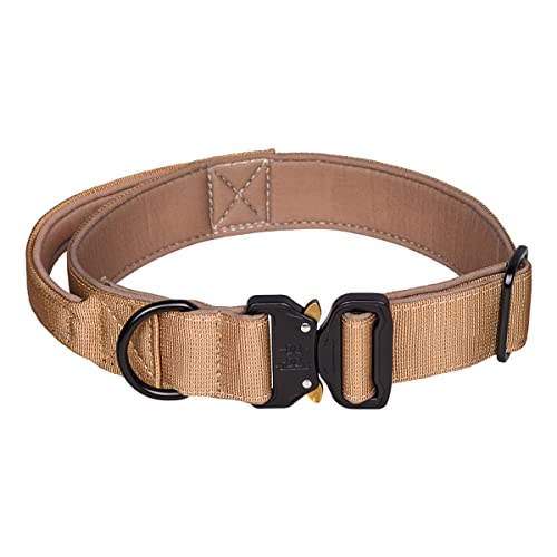 Bbmmayy Taktisches Hundehalsband, Militärisches Hundehalsband für mittelgroße Hunde, verstellbare Nylonhalsbänder mit Griff, strapazierfähiges, dickes Halsband mit Metallschnalle für große Hunde (XL, Bbmmayy Taktisches Hundehalsband, Militärisches Hundehalsband für mittelgroße Hunde, verstellbare Nylonhalsbänder mit Griff, strapazierfähiges, dickes Halsband mit Metallschnalle für große Hunde (XL, von Bbmmayy