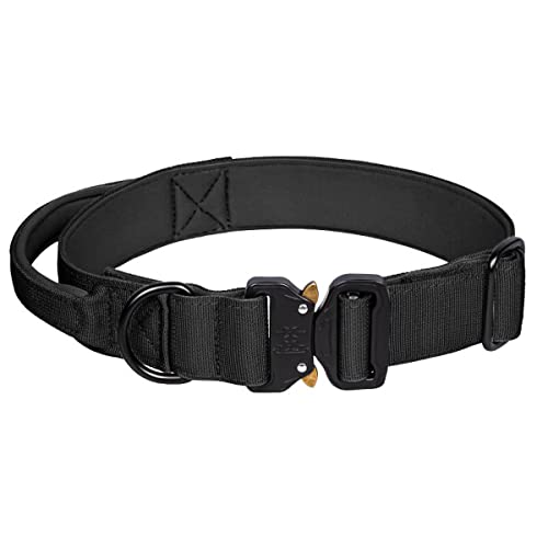 Bbmmayy Taktisches Hundehalsband, Militärisches Hundehalsband für mittelgroße Hunde, verstellbares Nylon Halsbänder mit Griff, strapazierfähiges, dickes Halsband mit Metallschnalle für große Hunde (M, Bbmmayy Taktisches Hundehalsband, Militärisches Hundehalsband für mittelgroße Hunde, verstellbares Nylon Halsbänder mit Griff, strapazierfähiges, dickes Halsband mit Metallschnalle für große Hunde (M, von Bbmmayy