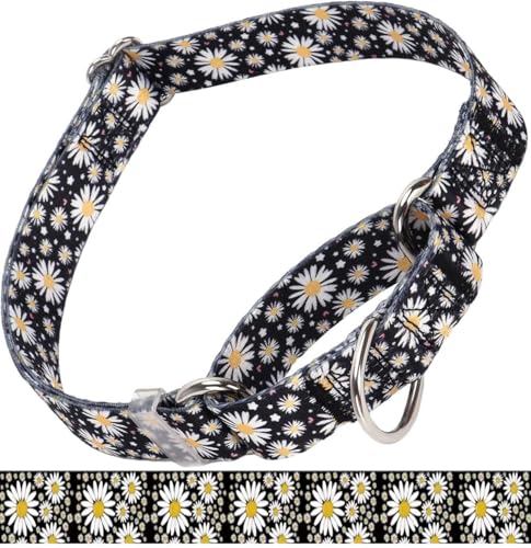 Martingale Halsband für mittelgroße Hunde, Mädchen-Hundehalsband mit Gänseblümchen, strapazierfähig, kein Ziehen, Hundehalsband, Blumendesign, Hundetrainingshalsband, perfekt für Training, Walking, Martingale Halsband für mittelgroße Hunde, Mädchen-Hundehalsband mit Gänseblümchen, strapazierfähig, kein Ziehen, Hundehalsband, Blumendesign, Hundetrainingshalsband, perfekt für Training, Walking, von Bbmmayy