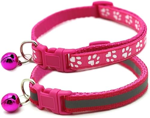 XS Hundehalsband mit Glöckchen, 2er-Pack, einfaches und reflektierendes Katzenhalsband mit Glöckchen, für XXS, XS, kleine Haustiere, Jungen, kleine Kätzchen, Mädchen, Tier, Halsumfang 17,8–30,5 cm, XS Hundehalsband mit Glöckchen, 2er-Pack, einfaches und reflektierendes Katzenhalsband mit Glöckchen, für XXS, XS, kleine Haustiere, Jungen, kleine Kätzchen, Mädchen, Tier, Halsumfang 17,8–30,5 cm, von Bbmmayy