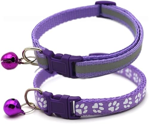 XS Hundehalsband mit Glöckchen, 2er-Pack, einfaches und reflektierendes Katzenhalsband mit Glöckchen für XXS, XS, kleine Haustiere, Jungen, kleine Kätzchen, Mädchen, Tier, Halsumfang 17,8–30,5 cm, XS Hundehalsband mit Glöckchen, 2er-Pack, einfaches und reflektierendes Katzenhalsband mit Glöckchen für XXS, XS, kleine Haustiere, Jungen, kleine Kätzchen, Mädchen, Tier, Halsumfang 17,8–30,5 cm, von Bbmmayy