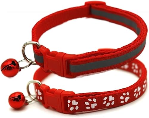 XS Hundehalsband mit Glöckchen, 2er-Pack, einfaches und reflektierendes Katzenhalsband mit Glöckchen für XXS, XS, kleine Haustiere, Jungen, kleine Kätzchen, Mädchen, Tier, Halsumfang 17,8–30,5 cm, XS Hundehalsband mit Glöckchen, 2er-Pack, einfaches und reflektierendes Katzenhalsband mit Glöckchen für XXS, XS, kleine Haustiere, Jungen, kleine Kätzchen, Mädchen, Tier, Halsumfang 17,8–30,5 cm, von Bbmmayy