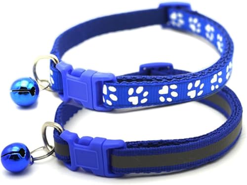 XS Hundehalsband mit Glöckchen, 2er-Pack, einfaches und reflektierendes Katzenhalsband mit Glöckchen für XXS, XS, kleine Haustiere, Jungen, kleine Kätzchen, Mädchen, Tier, Halsumfang 17,8–30,5 cm, XS Hundehalsband mit Glöckchen, 2er-Pack, einfaches und reflektierendes Katzenhalsband mit Glöckchen für XXS, XS, kleine Haustiere, Jungen, kleine Kätzchen, Mädchen, Tier, Halsumfang 17,8–30,5 cm, von Bbmmayy