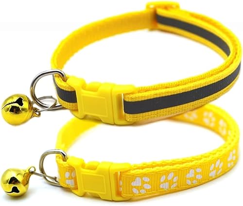 XS Hundehalsband mit Glöckchen, 2er-Pack, einfaches und reflektierendes Katzenhalsband mit Glöckchen für XXS, XS, kleine Haustiere, Jungen, kleine Kätzchen, Mädchen, Tier, Halsumfang 17,8–30,5 cm, XS Hundehalsband mit Glöckchen, 2er-Pack, einfaches und reflektierendes Katzenhalsband mit Glöckchen für XXS, XS, kleine Haustiere, Jungen, kleine Kätzchen, Mädchen, Tier, Halsumfang 17,8–30,5 cm, von Bbmmayy