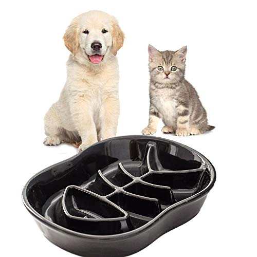 Langsamer Futternapf für Katzen und Hunde, Keramik, interaktiver Futternapf, verhindert das Füttern von Haustieren und Schlingen, gesunde Ernährung, Katzennäpfe von Bbrand