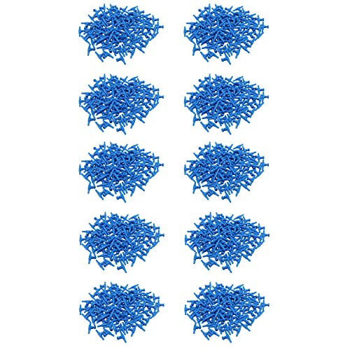 Bcowtte 1000 Stück blaue Kunststoff-Serie, 2 Wege, Aquarium, Luftpumpe, Steuerventil für 4 mm, Luftschlauch von Bcowtte