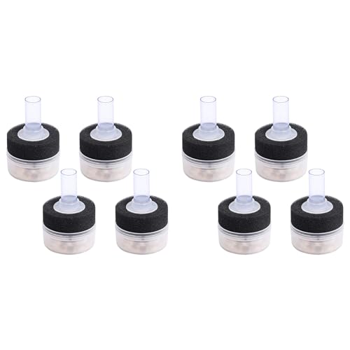 Bcowtte 8 Pack Luft Getriebener Bio Filter Schwamm Aquarium Filter, Aqua Fließen Schwamm, Luft Pumpe Angetrieben, für Die Zucht Von Fisch Tank von Bcowtte