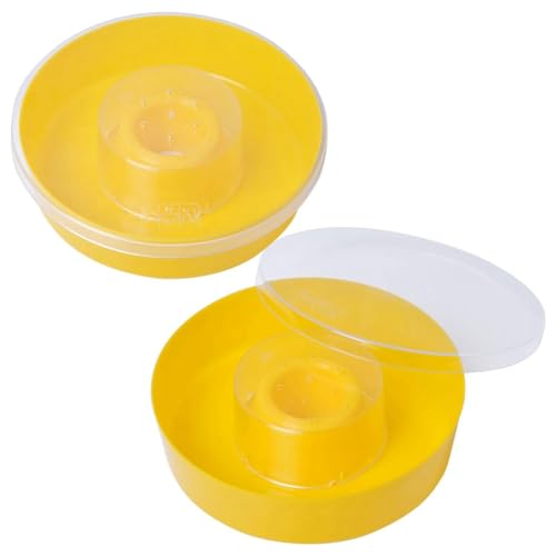 Bcowtte Hive Round Hive Top Water Feeder Trinknapf für Bienentrink- und Imkereibedarf (2er-Pack) von Bcowtte