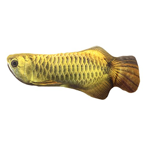 Bcowtte Interaktives Spielzeug, Minze, Fischform, beschichtet mit Katzenminze-Gras, 20 cm (Arowana) von Bcowtte