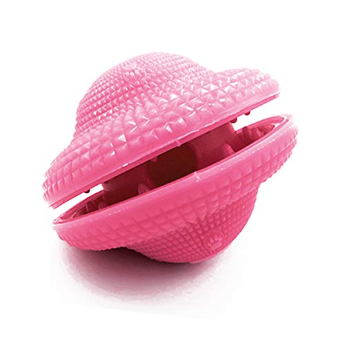 Bcowtte Neue 1 stuecke pet Puzzle kreisel Spielzeug Hund -resistent Lebensmittel Ball Slow Food molaren Spielzeug rosa von Bcowtte