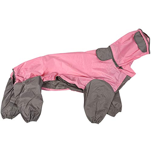 Bcowtte Regenmantel für Hunde, für kleine Hunde, Regenmantel, Kleidung für Haustiere, Outdoorjacke, Mantel, Kleidung, Rosa, Größe 24 von Bcowtte