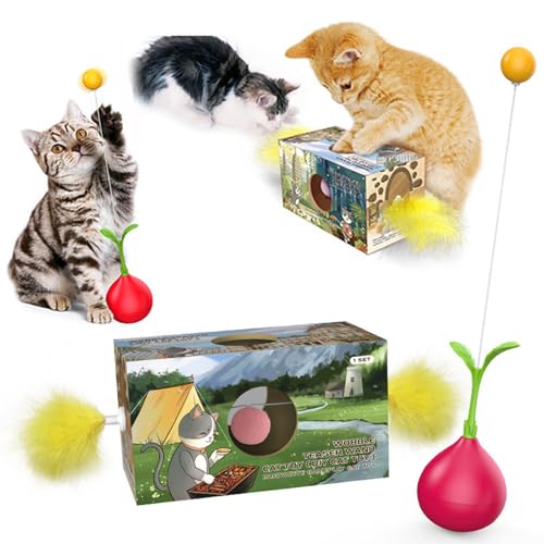 Bcuuozeeing Interaktives Katzenspielzeug, DIY 2 in 1 Katzenspielzeug, Intelligenz Katzen Spielzeug Katzenangel Stabil 360° Rolling Katzen Spielzeug Set für Katzen Bcuuozeeing Interaktives Katzenspielzeug, DIY 2 in 1 Katzenspielzeug, Intelligenz Katzen Spielzeug Katzenangel Stabil 360° Rolling Katzen Spielzeug Set für Katzen von Bcuuozeeing