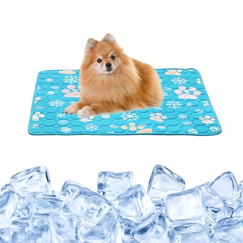 Kühlmatte Hund Katze - 70x55 cm - Kühlmatte für Hunde Katzen, Kühldecke Hund Katze, Selbstkühlende Hundematte, Selbstkühlende Matte für Haustiere, Sommer Kühlkissen für Drinnen, Draußen und Auto, A, L von Bcuuozeeing