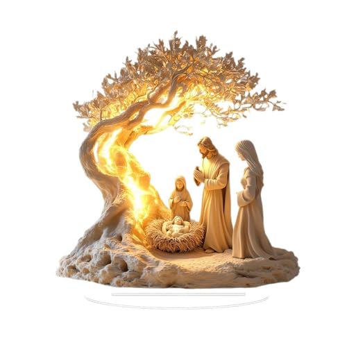 Jesus Statue des Lebens Baum & Neugeborene Acryl Desktop Decor Hängende Ornament – Heim- & Kinderzimmer Dekoration Jesus Statue des Lebens Baum & Neugeborene Acryl Desktop Decor Hängende Ornament – Heim- & Kinderzimmer Dekoration von Bderkz