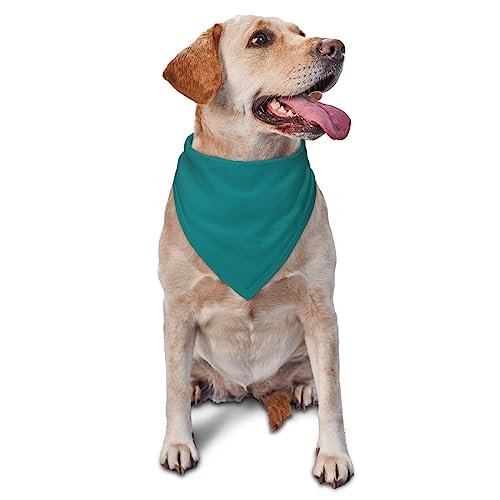 Hundehalstuch, Dreieckstuch aus Flanell, dicke Baumwolle, für kleine, mittelgroße und große Hunde und Katzen, Blaugrün Hundehalstuch, Dreieckstuch aus Flanell, dicke Baumwolle, für kleine, mittelgroße und große Hunde und Katzen, Blaugrün von BdgWKseH