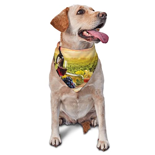 Hundehalstuch, Dreieckstuch mit Rotweingläsern, Flanell, dicke Baumwolle, Bandana für kleine, mittelgroße und große Hunde und Katzen Hundehalstuch, Dreieckstuch mit Rotweingläsern, Flanell, dicke Baumwolle, Bandana für kleine, mittelgroße und große Hunde und Katzen von BdgWKseH