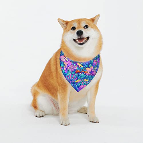 Hundehalstuch, buntes Muster mit niedlichen Chamäleons, niedlich, weiche Baumwolle, waschbar, tägliches Taschentuch, bequemes Geschenk, verstellbares Zubehör, Größe L Hundehalstuch, buntes Muster mit niedlichen Chamäleons, niedlich, weiche Baumwolle, waschbar, tägliches Taschentuch, bequemes Geschenk, verstellbares Zubehör, Größe L von BdgWKseH