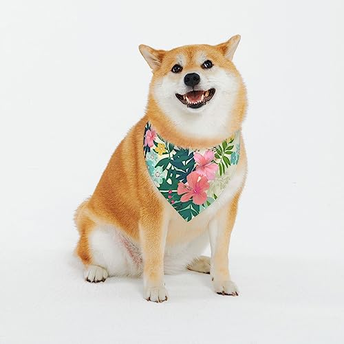 Hundehalstücher im Vintage-Stil mit Blumenmuster, niedlich, weiche Baumwolle, waschbar, tägliches Taschentuch, bequemes Geschenk, verstellbares Zubehör, Größe XL Hundehalstücher im Vintage-Stil mit Blumenmuster, niedlich, weiche Baumwolle, waschbar, tägliches Taschentuch, bequemes Geschenk, verstellbares Zubehör, Größe XL von BdgWKseH