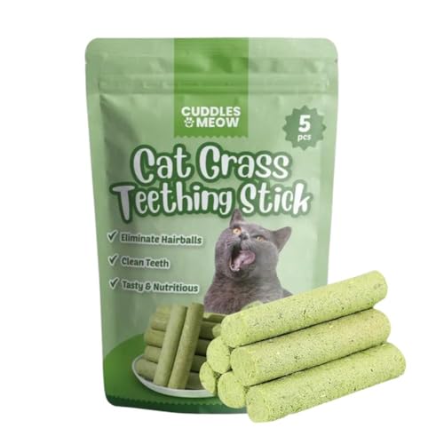 Bduttlefish Graszahnstab, Grasstäbchen, Snacks, Leckerli-Snack, Kauspielzeug, Reiniger, Katzenspielzeug für Zähne, Gras, Zahnen Bduttlefish Graszahnstab, Grasstäbchen, Snacks, Leckerli-Snack, Kauspielzeug, Reiniger, Katzenspielzeug für Zähne, Gras, Zahnen von Bduttlefish
