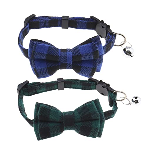 Be In Your Mind Hundehalsbänder mit Glöckchen und Fliege, niedliches Kariertes Halsband mit weicher, bequemer Schleife und Verstellbarer Schnalle für Hunde, Katzen, Haustiere, blau, grün, Größe S Be In Your Mind Hundehalsbänder mit Glöckchen und Fliege, niedliches Kariertes Halsband mit weicher, bequemer Schleife und Verstellbarer Schnalle für Hunde, Katzen, Haustiere, blau, grün, Größe S von Be In Your Mind