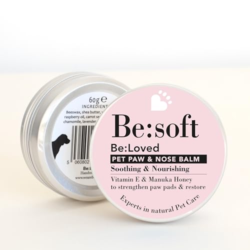 Be:Loved - Be:Soft Nasenbalsam und Pfotenbalsam (60g) / Schützend und Regenerierend, Spendet Feuchtigkeit und Stärkt Pfoten und Nase, Pfotenschutz und Pflege für Hunde und Katzen von Be:Loved