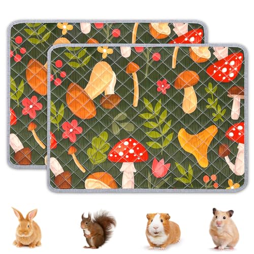 BeBeJoJo 2 Pack Wiederverwendbare PIPI Pads für Meerschweinchen,60x45CM,Waschbar und Super Saugfähige Unterlagen Käfigmatte,Kleintiermatten für Kaninchen,Hamster,Braun BeBeJoJo 2 Pack Wiederverwendbare PIPI Pads für Meerschweinchen,60x45CM,Waschbar und Super Saugfähige Unterlagen Käfigmatte,Kleintiermatten für Kaninchen,Hamster,Braun von BeBeJoJo