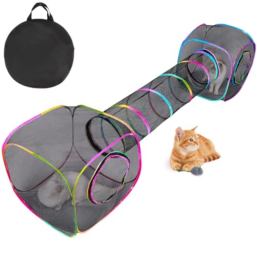 Katzentunnel Outdoor Faltbar Tierlaufstall Tragbare Spieltunnel Welpenlaufstall Katzengehege Hundelaufstall für Innen Outdoor mit 2 Mäusespielzeugen Katzentunnel Outdoor Faltbar Tierlaufstall Tragbare Spieltunnel Welpenlaufstall Katzengehege Hundelaufstall für Innen Outdoor mit 2 Mäusespielzeugen von BeBeJoJo