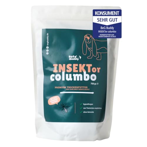 BeG Buddy Insekten Hundefutter, getreidefrei & hypoallergen Insektenfutter Hund - 30% Insektenprotein, Trockenfutter Insekt, Allergie, 750 g von BeG Buddy