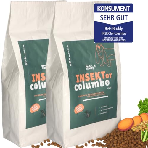 BeG Buddy Insekten Hundefutter, hohe Verträglichkeit, getreidefrei, für Allergiker Hund [ Insektenprotein ] Sensitive Trockenfutter Allergie Hund ohne Getreide - [2x4 kg] von BeG Buddy