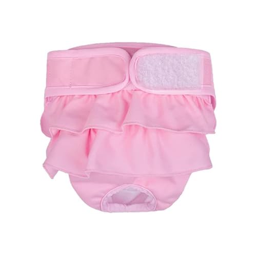 BePetMia Waschbare Windeln für Hunde, Wiederverwendbare Hundewindeln, Umweltfreundliche Damenbinden Höschen, Hygiene-Unterhose für Hunde in Hitze (L: 50-60cm, Rosa) von BePetMia