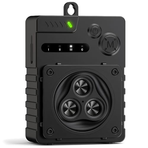 BeSokar Anti-Bell Gerät 33FT – Ultraschall Hundebellen Abschreckung für mittlere & große Hunde – 3 Frequenzen, IP45 wasserdicht, Anti-Bell-Mittel für Hunde, Innen- & Außenbereich (Schwarz) von BeSokar