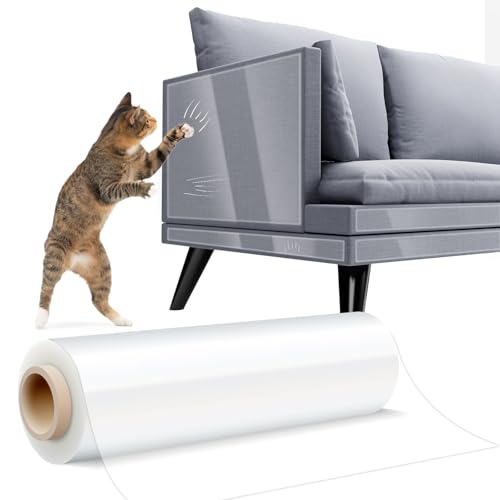 BeSokar Kratzschutzfolie, Sofa-Schutz Transparent, Kratzschutz Wand, Kratzschutzfolie, Couch Kratzschutz, Anti-Kratz/Krallen Tape für Möbel Couch Sofa Wand Tür Schutz (500 * 20cm) von BeSokar