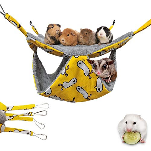 Gelbe Haustierkäfig-Hängematte, Hamster, Hängebett, Plüsch, Zuckergleiter, Käfig, Chinchilla, Schaukel, Nest, Meerschweinchen, Nickerchen, warmes Frettchen, Versteck, Zubehör, Spielzeug für Gelbe Haustierkäfig-Hängematte, Hamster, Hängebett, Plüsch, Zuckergleiter, Käfig, Chinchilla, Schaukel, Nest, Meerschweinchen, Nickerchen, warmes Frettchen, Versteck, Zubehör, Spielzeug für von Beamely