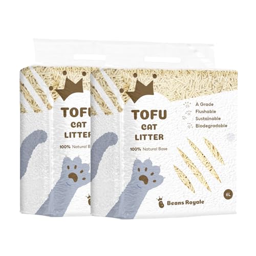 Beans Royale Tofu-Katzenstreu, klumpendes Katzenstreu, spülbar, Erbsenfaser, staubfrei, Geruchskontrolle, geringe Verfolgung (3mm Milky 2 Packs) Beans Royale Tofu-Katzenstreu, klumpendes Katzenstreu, spülbar, Erbsenfaser, staubfrei, Geruchskontrolle, geringe Verfolgung (3mm Milky 2 Packs) von Beans Royale