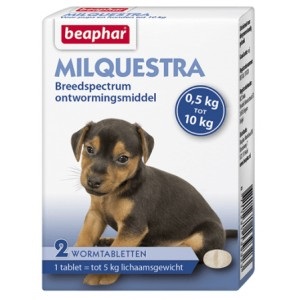 Beaphar Milquestra Entwurmungsmittel kleine Hunde und Welpen 6 Tabletten von Beaphar