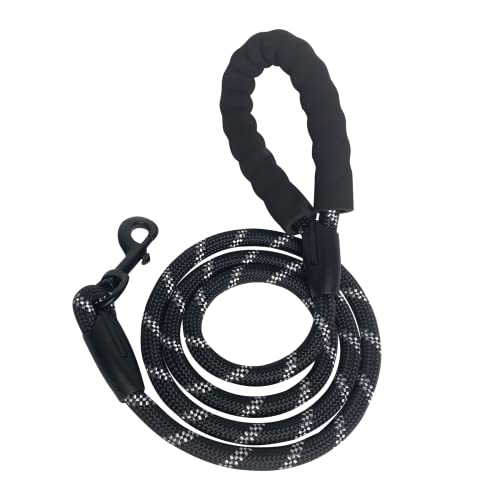 Beastron Robuste Hundeleine mit bequemem, gepolstertem Griff und stark reflektierenden Fäden für mittelgroße und große Hunde, 152 cm, Schwarz Beastron Robuste Hundeleine mit bequemem, gepolstertem Griff und stark reflektierenden Fäden für mittelgroße und große Hunde, 152 cm, Schwarz von Beastron