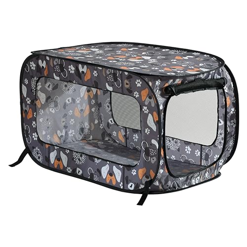 Beatrice Home Fashions Tragbare, zusammenklappbare Hundehütte, 61 cm L x 42,2 cm B x 40,6 cm H, Gesicht der Liebe von Beatrice Home Fashions