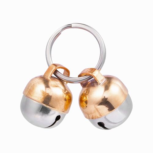 Beau's Bells 2 Extra Loud Cat & Dog Bells | Pet Tracker | Save Birds & Wildlife Handmade Copper (Small) von Beau's Bells