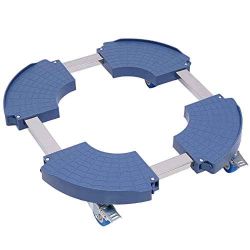 Beaudreaul Pflanzenroller, mit 4 Räder Bremse 360 ° Drehbare Rollbrett Pflanzen Einstellbare Größe 40-58CM Pflanzroller Tragkraft 400kg Blumenroller, für Schlafzimmer, Balkon und Garten usw, Blau von Beaudreaul