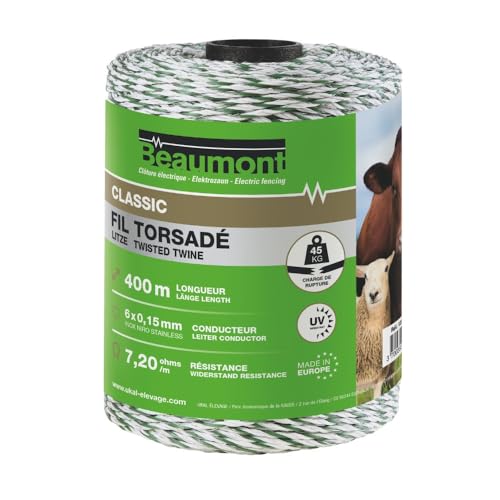 Beaumont Classic Twisted Wire Weiß / Grün 400 m von Beaumont