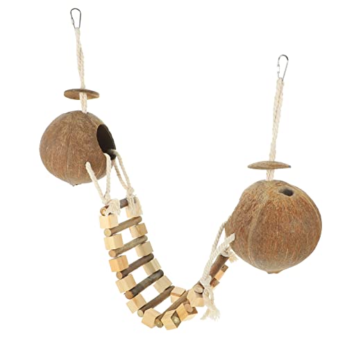 Beaupretty Hängendes Vogelnest-Spielzeug Mit Leiter Vogelhaus Aus Kokosnussschale Für Papageien Ruhevogelkäfig Für Vögel Beaupretty Hängendes Vogelnest-Spielzeug Mit Leiter Vogelhaus Aus Kokosnussschale Für Papageien Ruhevogelkäfig Für Vögel von Beaupretty