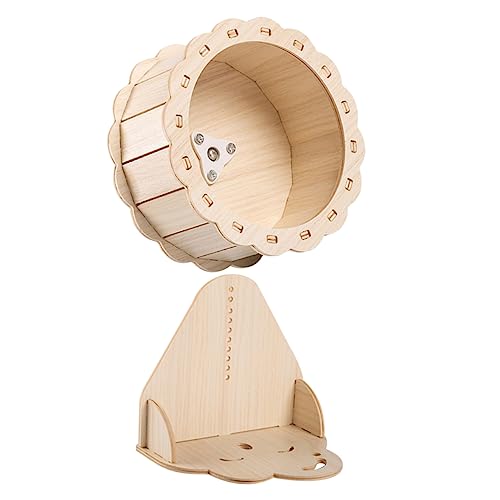 Beaupretty 2er-Pack Hamsterrad Mit Stummen Design – Laufrad Aus Holz Spielzeug Für Kleintiere – Laufrad von Beaupretty