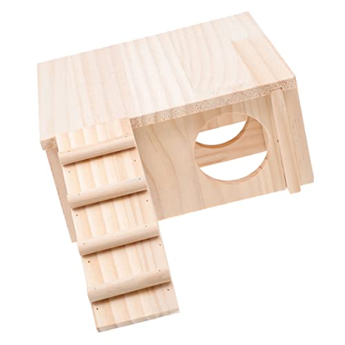 Beaupretty 1 Satz Holzhaus Hamster Spielzeug hamsterspielzeug Hamster holzspielzeug hamsterspielplatz kletterleiter Spielzeuge dekoratives Hamsterhaus Holzhütte für Hamster von Beaupretty