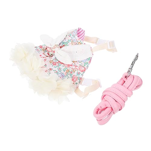 Beaupretty Sommerkleid 1 Satz Kleidung für Haustierkaninchen Bunny kostüm Hasen kostüm Hasenkleidung und Leine Outdoor-Dekor Hasengeschirr für draußen Häschen-Kleidungsset draussen Gurt von Beaupretty