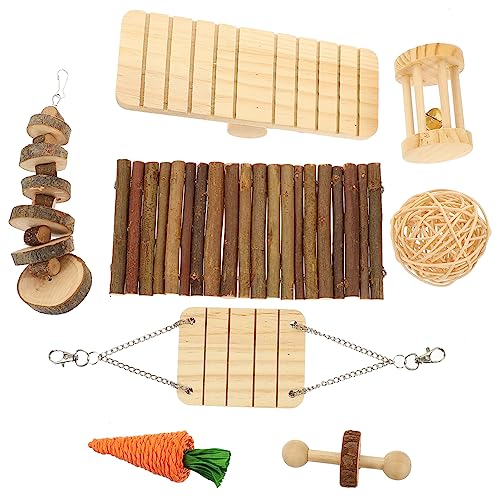 Beaupretty 1satz Hamster Kauspielzeuge Teiliges Für Nagetiere Schaukel Karotten Und Grasball Kau Und Spielzeug Für Meerschweinchen Kaninchen Und Andere Kleintiere von Beaupretty