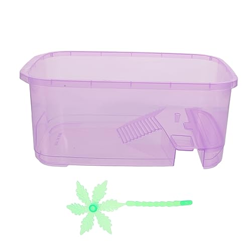 Beaupretty 1 Set-Box Schildkrötenbecken Fischträger Lebensraum Für Reptilien Spinnenpanzer Frosch Terrarium Kleiner Panzer Fall Für Schildkröten Plastik Reisen Violett Kriechen Haustierhaus von Beaupretty